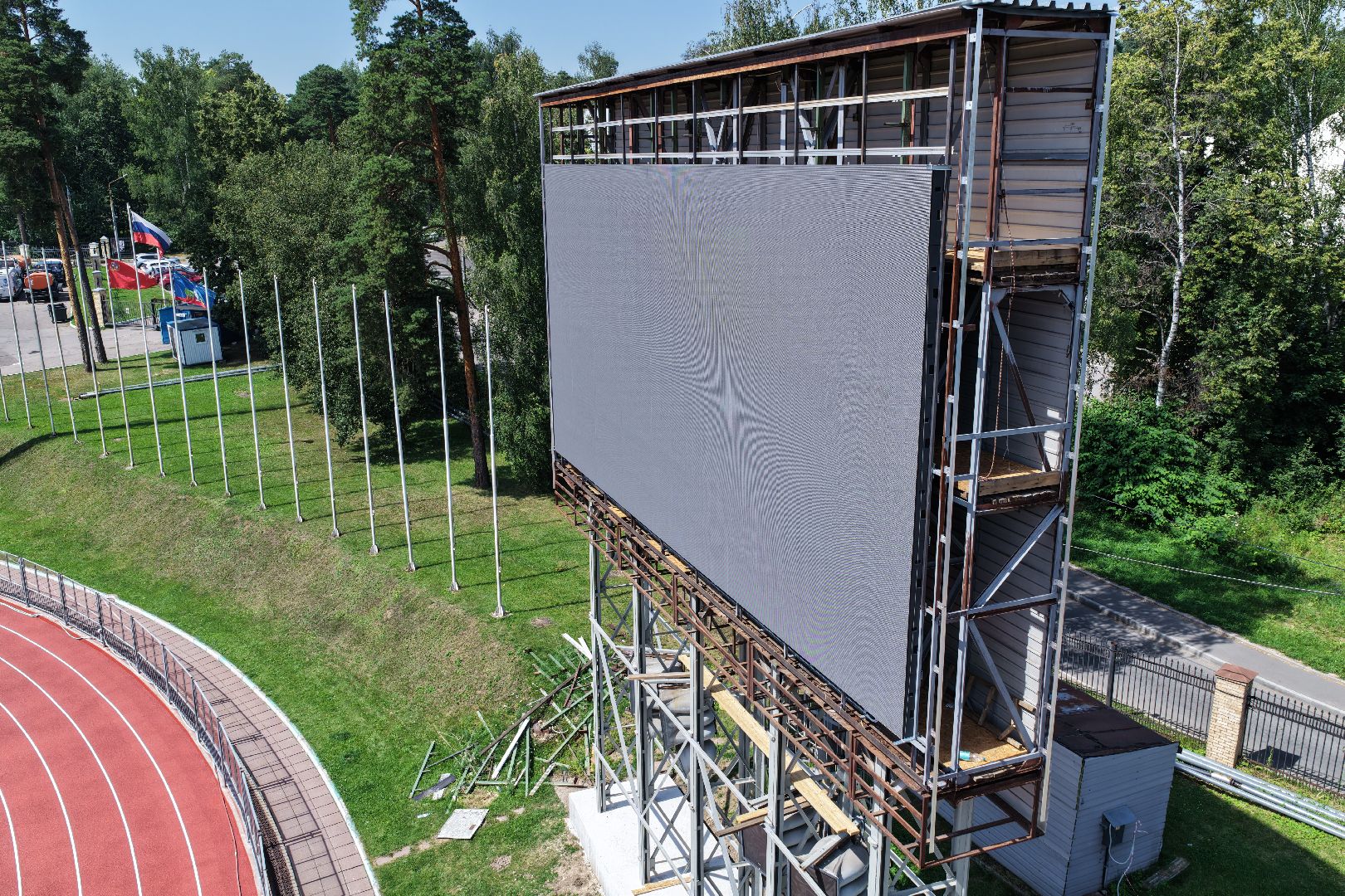 видео с коптера, стадион зоркий, спорт в красногорске,