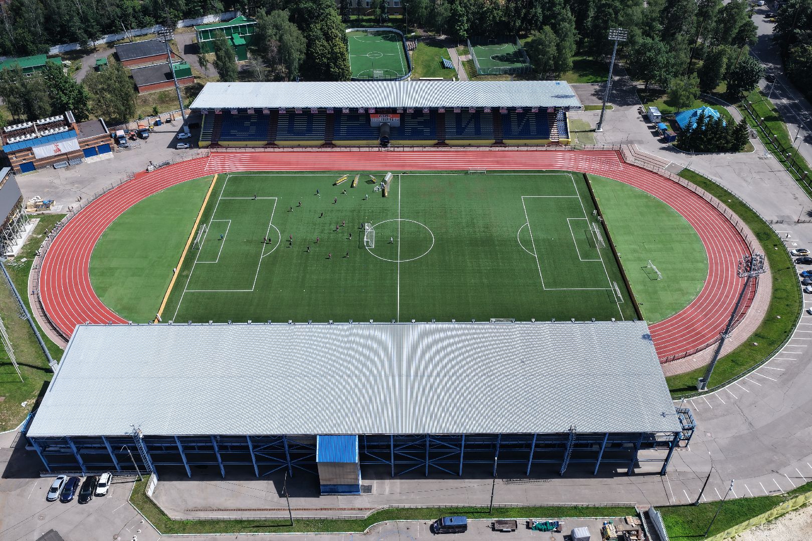 видео с коптера, стадион зоркий, спорт в красногорске,