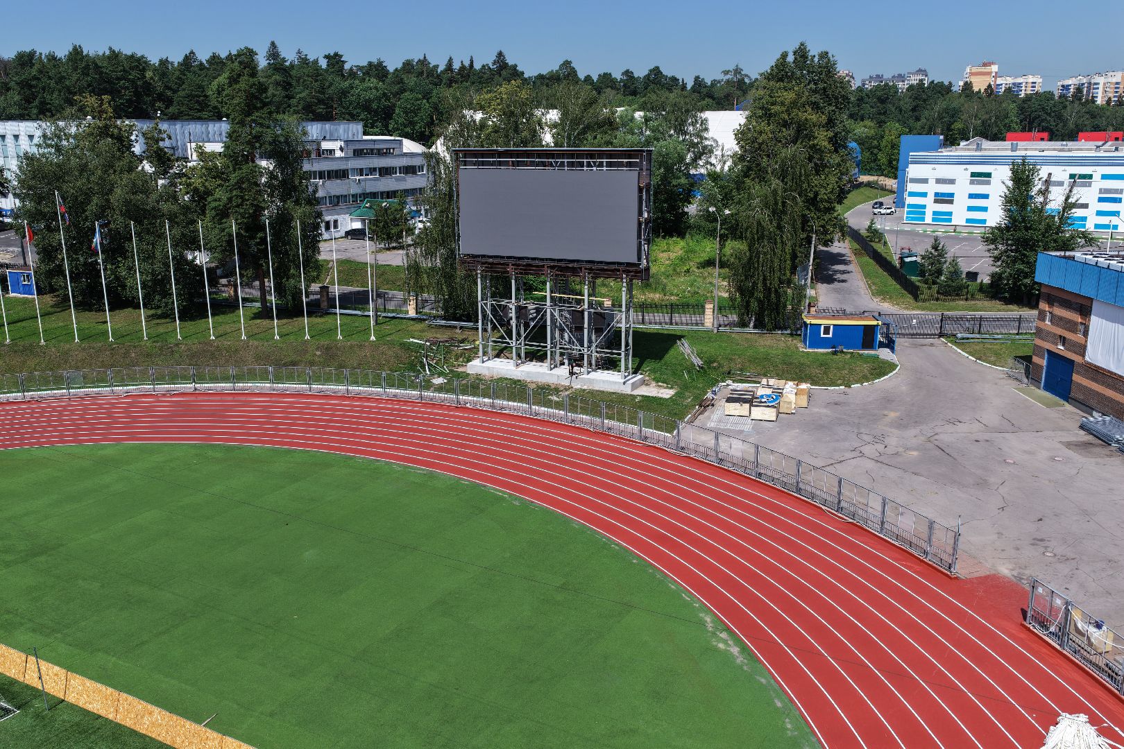 видео с коптера, стадион зоркий, спорт в красногорске,