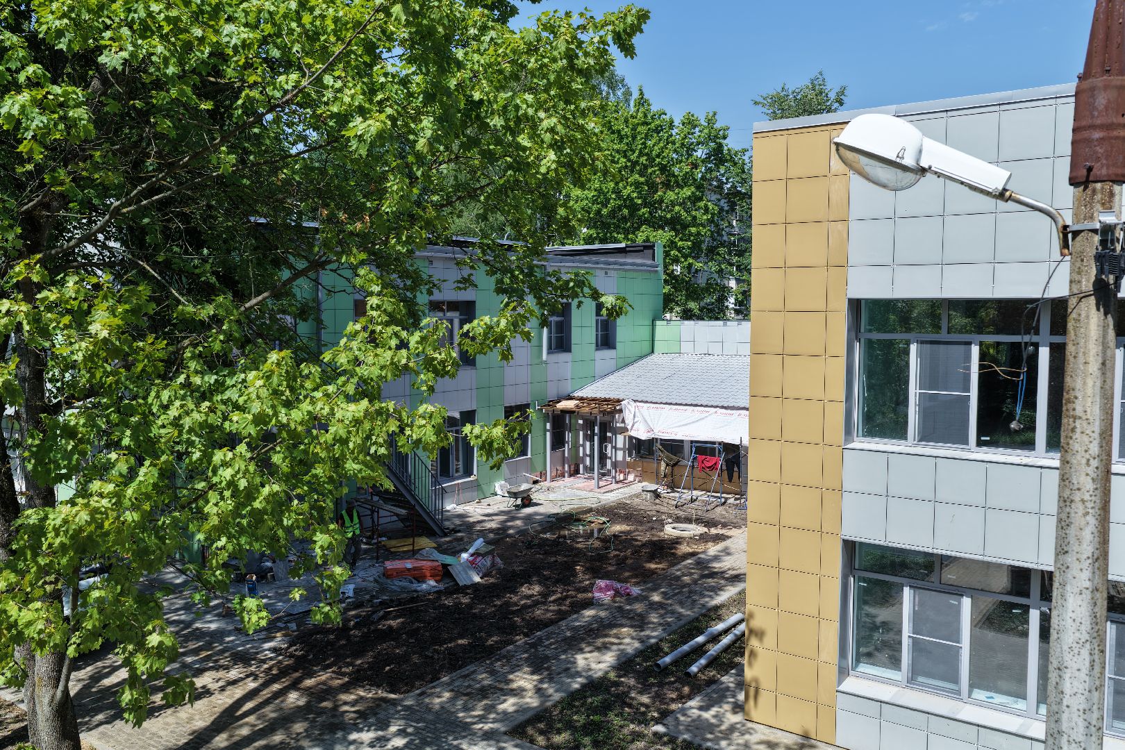 видео с коптера,детский сад в красногорске,