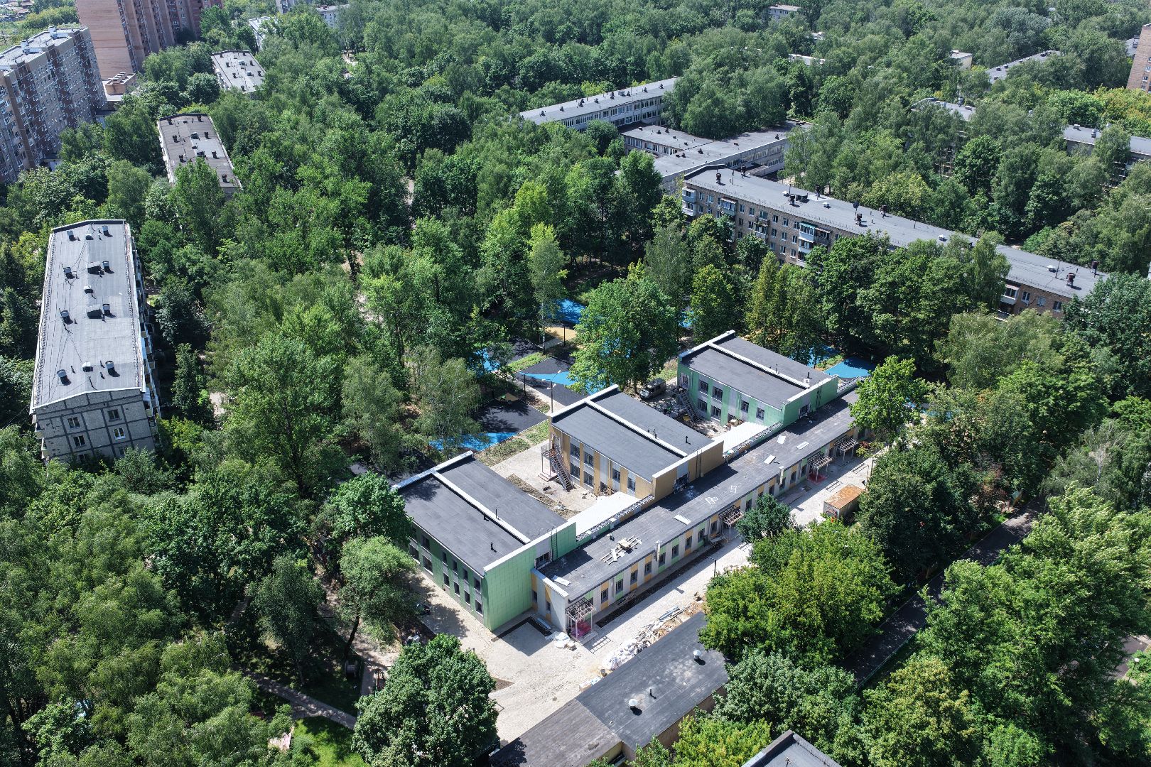 видео с коптера,детский сад в красногорске,