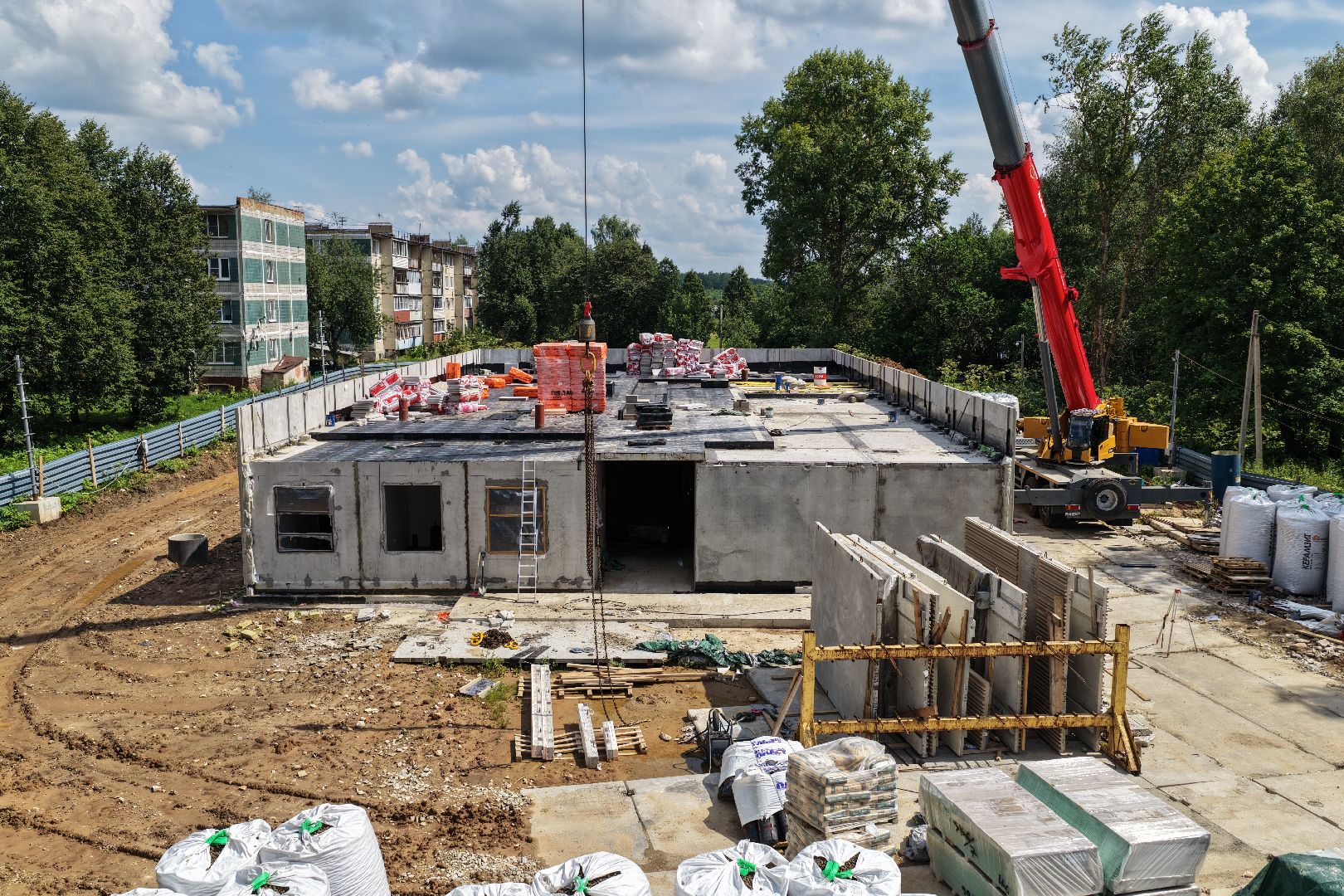видео с коптера, строительство фапа, медицина волоколамска,  фап судниково,