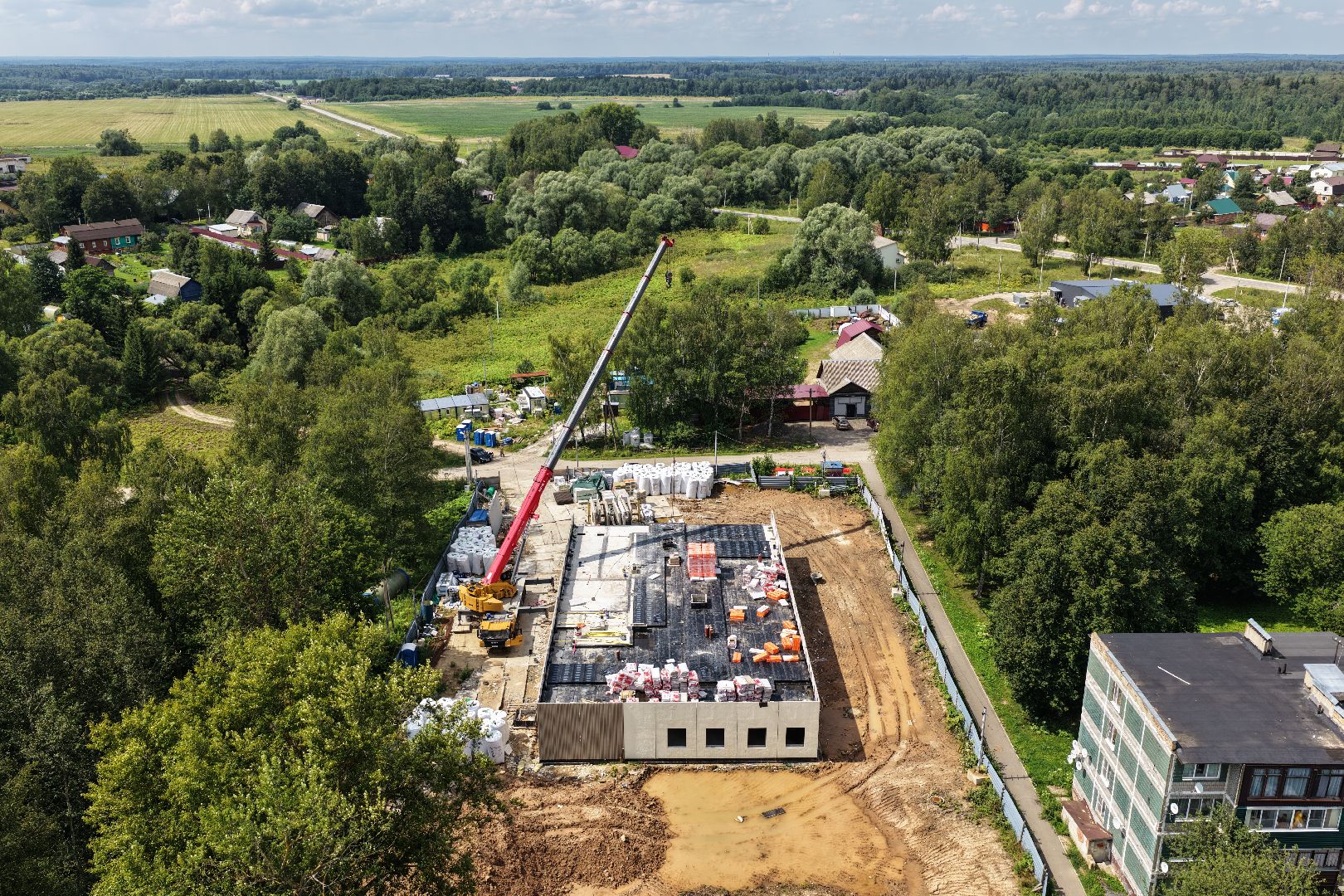 видео с коптера, строительство фапа, медицина волоколамска,  фап судниково,