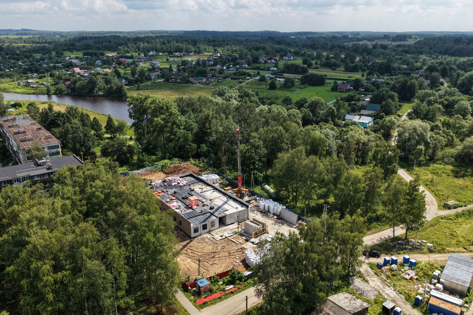 видео с коптера, строительство фапа, медицина волоколамска,  фап судниково,