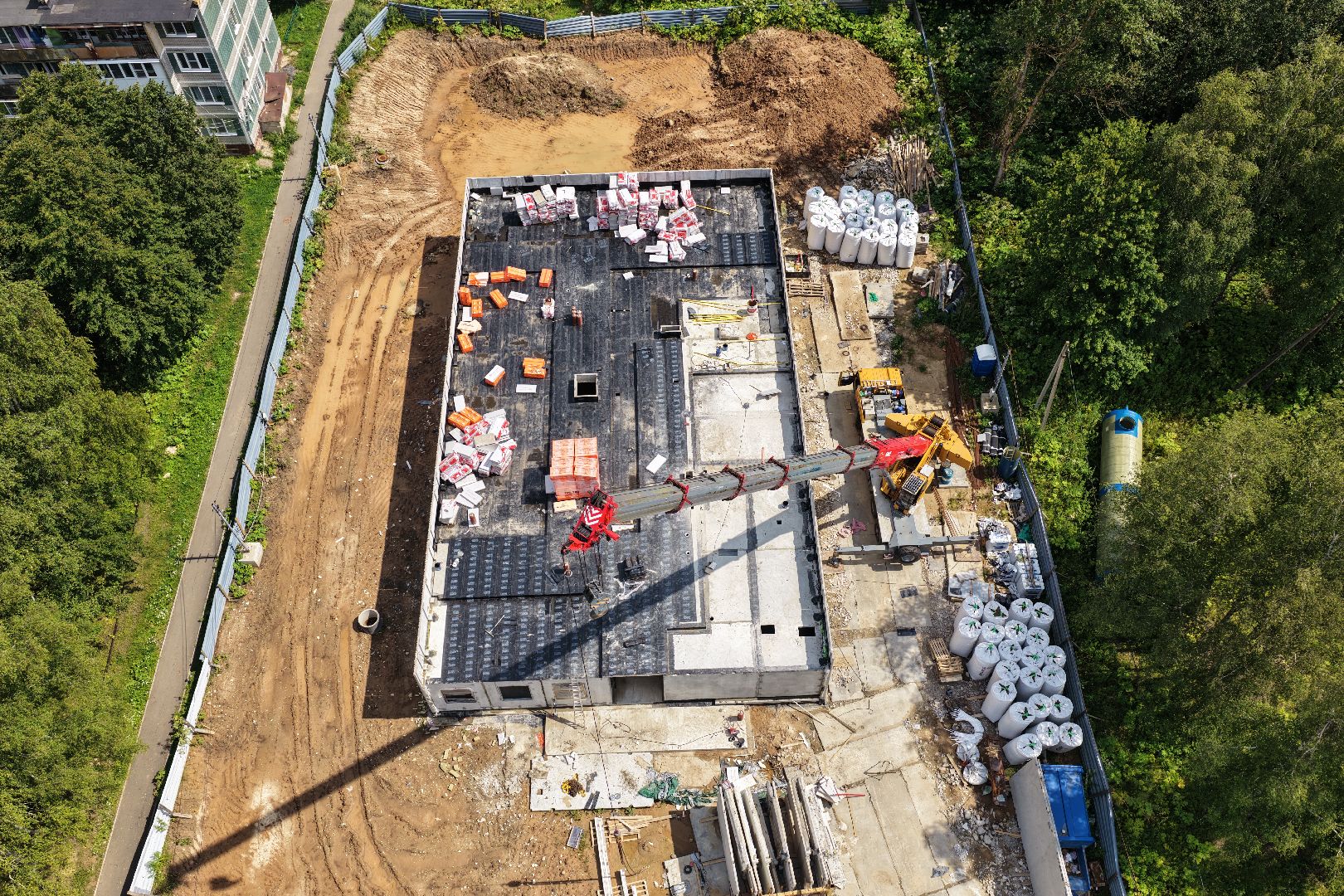 видео с коптера, строительство фапа, медицина волоколамска,  фап судниково,