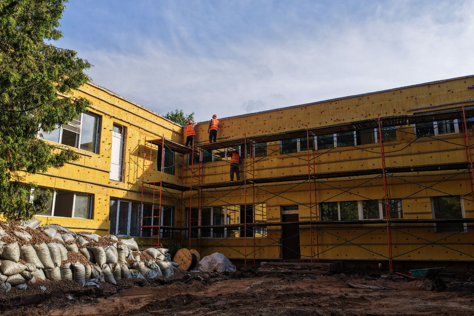 видео с коптера, детский сад 5 волоколамск, капремонт детского сада волоколамск,