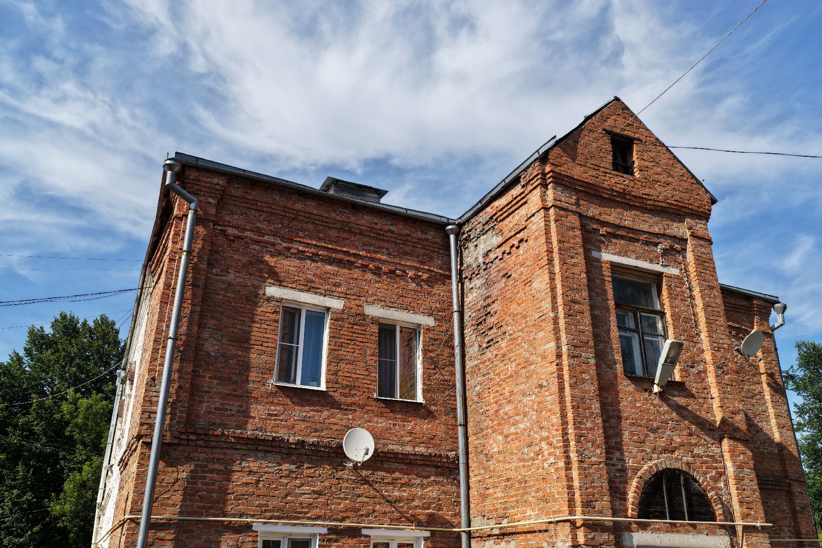 видео с коптера, реставрация старинного дома волоколамск,