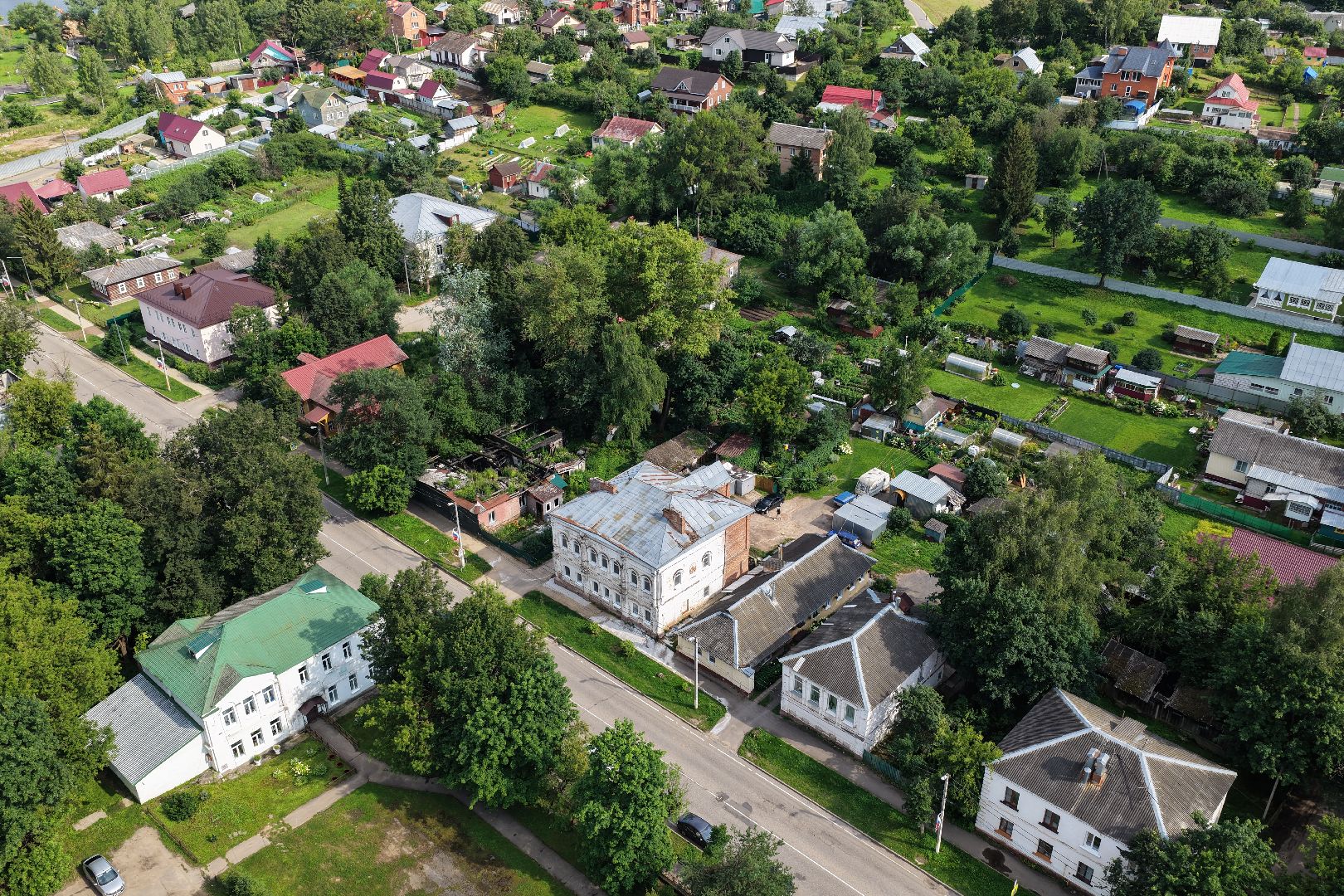 видео с коптера, реставрация старинного дома волоколамск,
