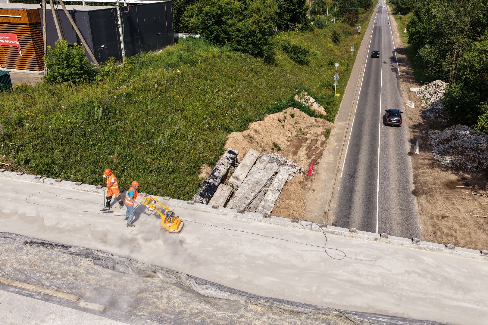 видео с коптера,  ремонт путепровода волоколамск, путепровод ждановское шоссе,