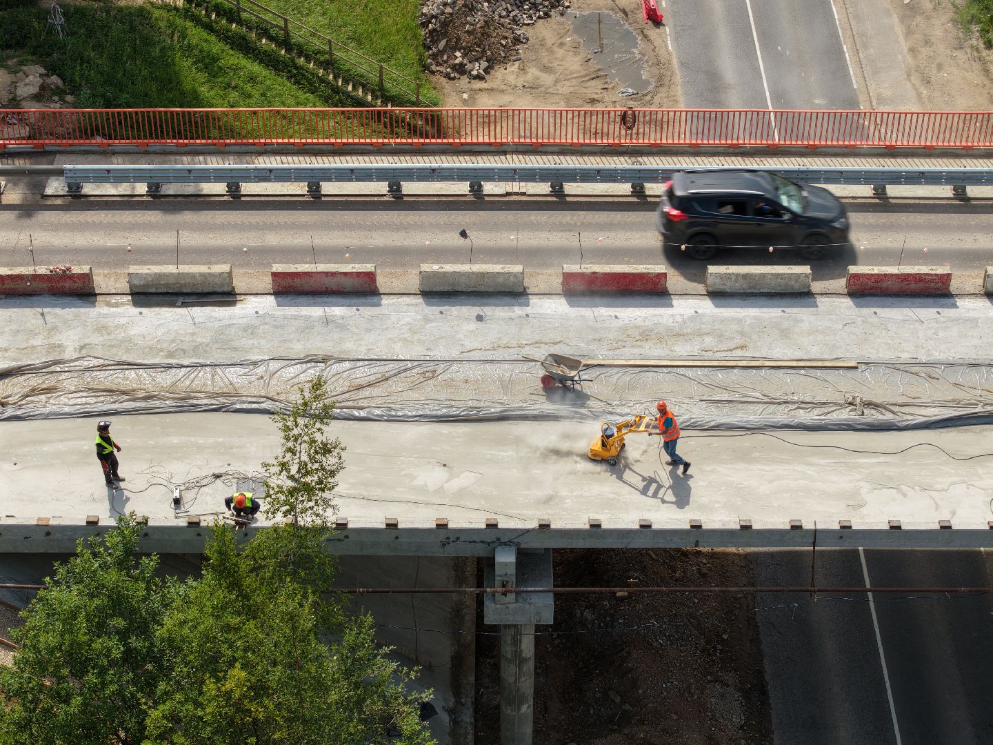 видео с коптера,  ремонт путепровода волоколамск, путепровод ждановское шоссе,