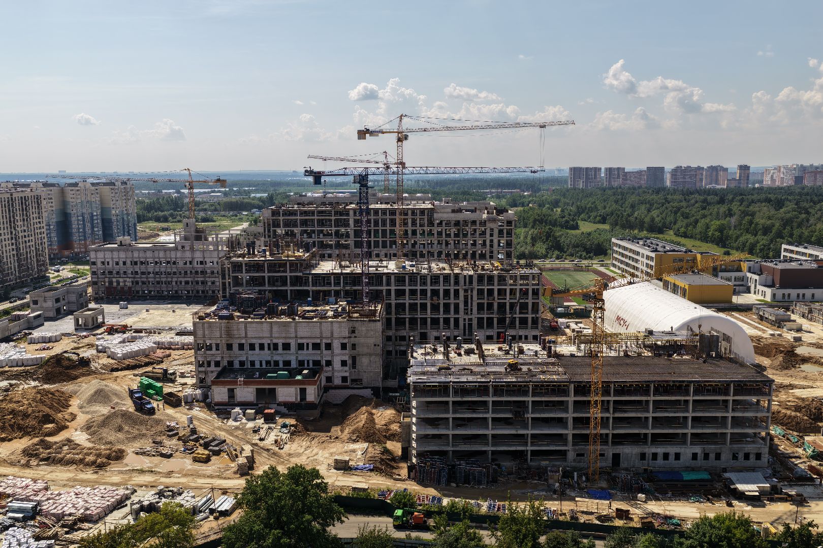 видео с коптера, больница в ольгино, больница балашиха,