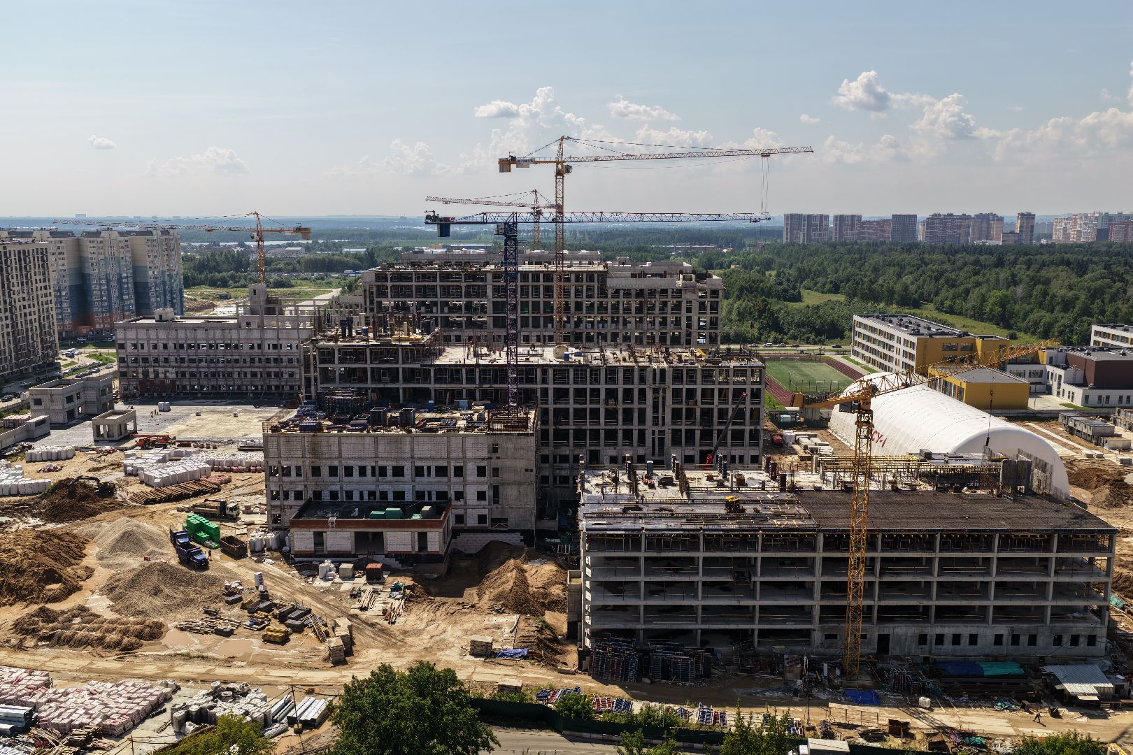 видео с коптера, больница в ольгино, больница балашиха,