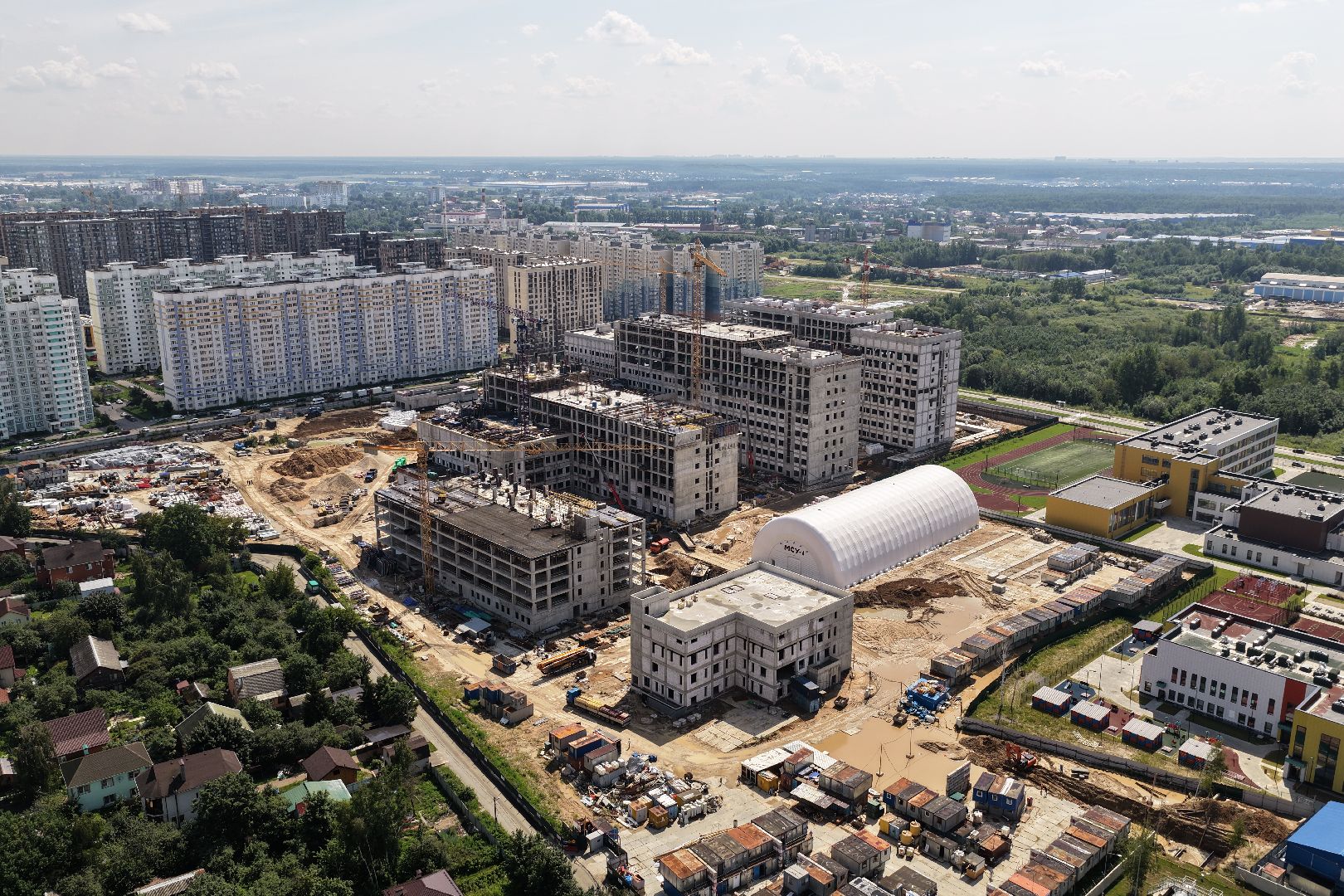 видео с коптера, больница в ольгино, больница балашиха,