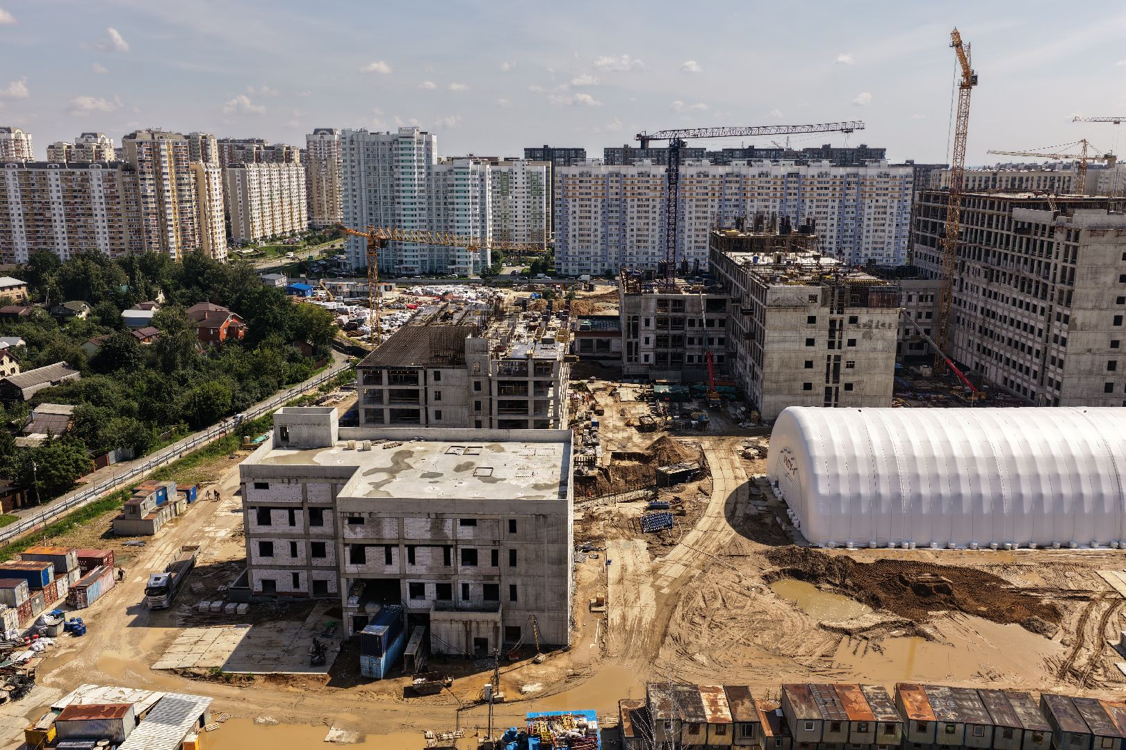 видео с коптера, больница в ольгино, больница балашиха,