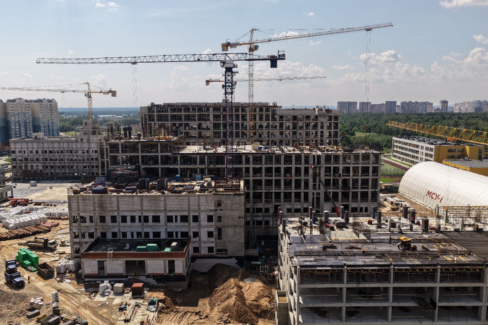 видео с коптера, больница в ольгино, больница балашиха,