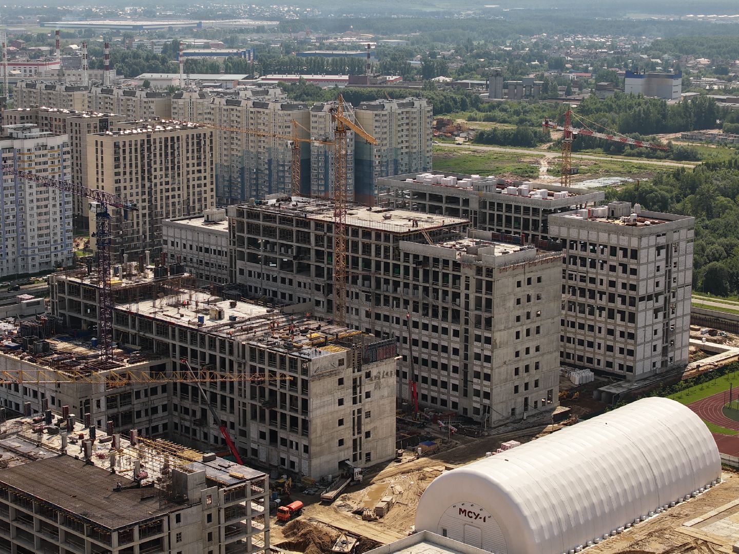 видео с коптера, больница в ольгино, больница балашиха,