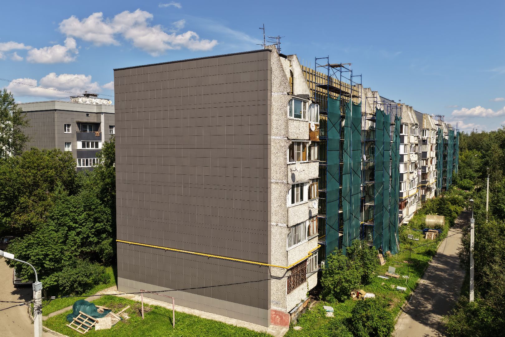 видео с коптера, капремонт дома балашиха,