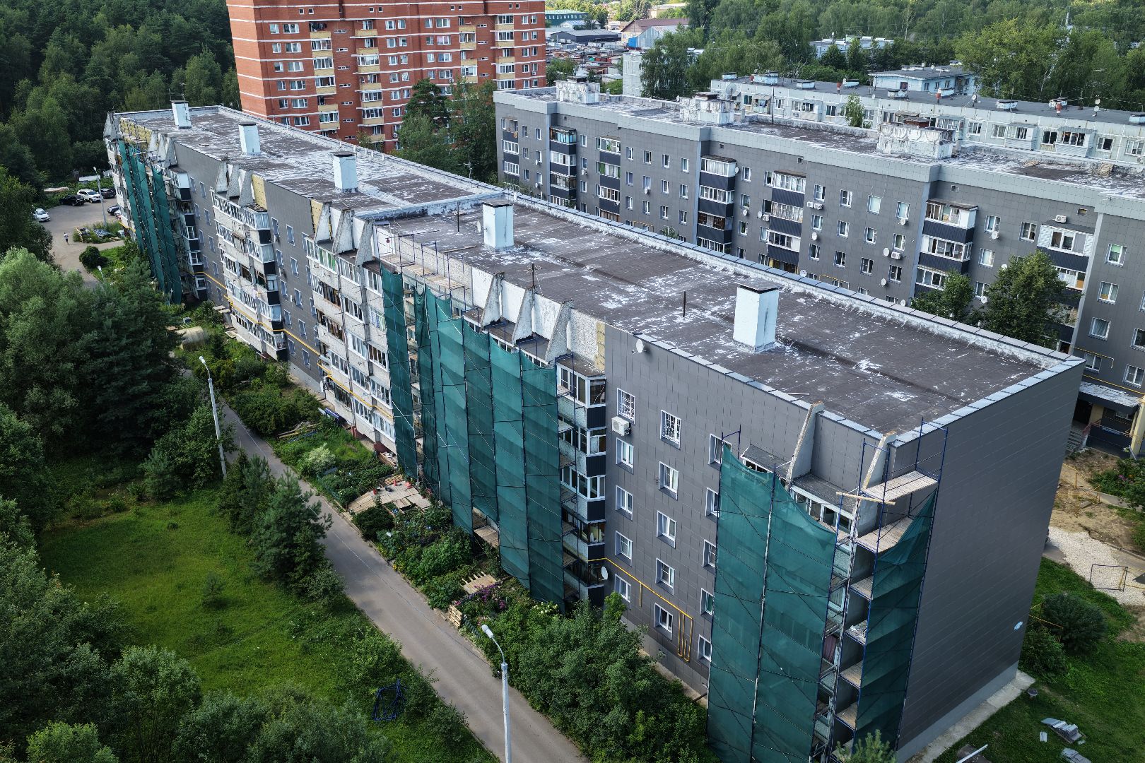 видео с коптера, капремонт дома балашиха,