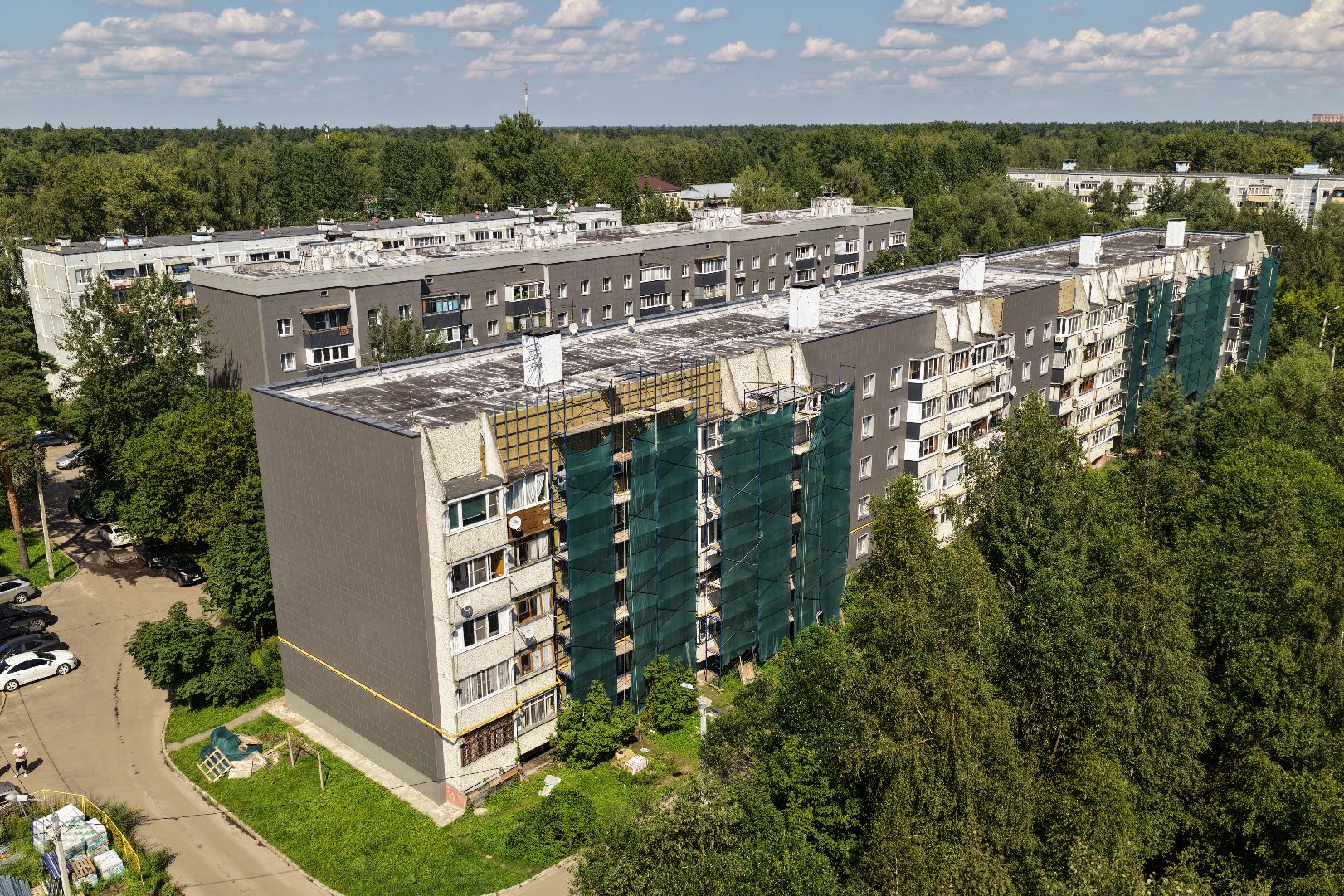 видео с коптера, капремонт дома балашиха,