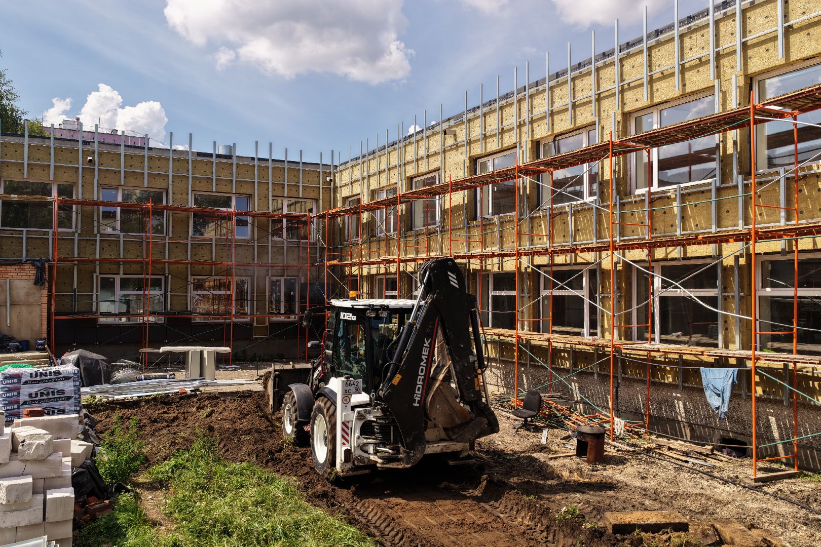 видео с коптера, капремонт гимназии балашиха,