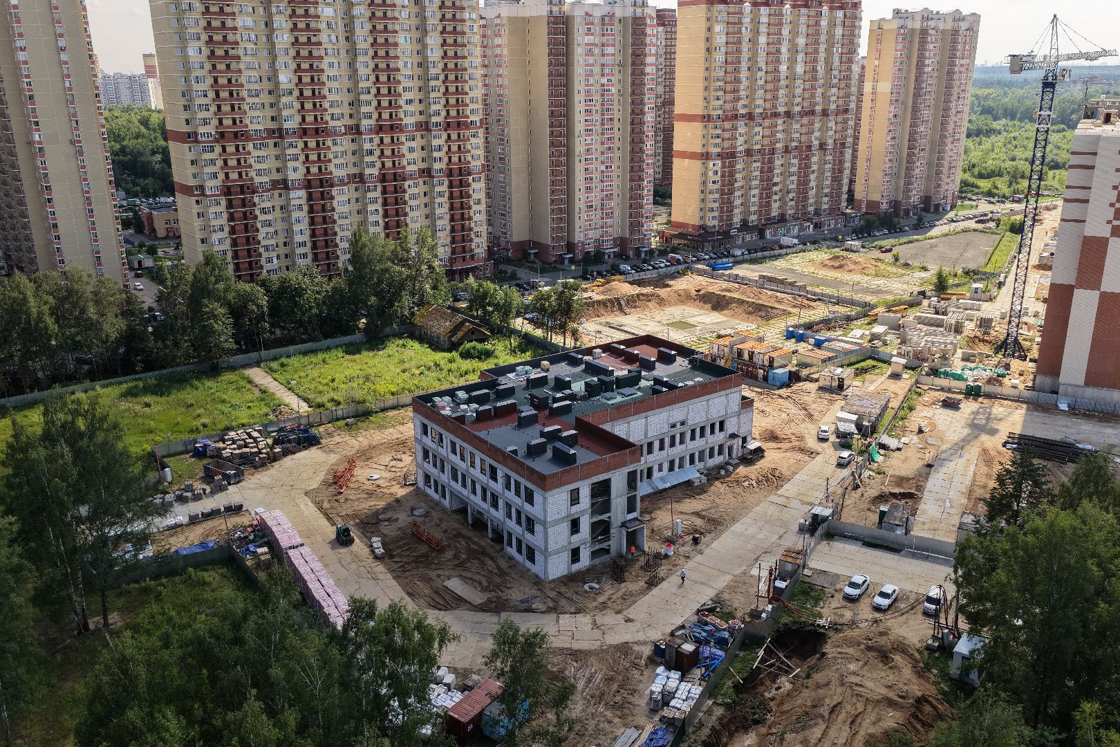 видео с коптера, детский сад в балашихе,