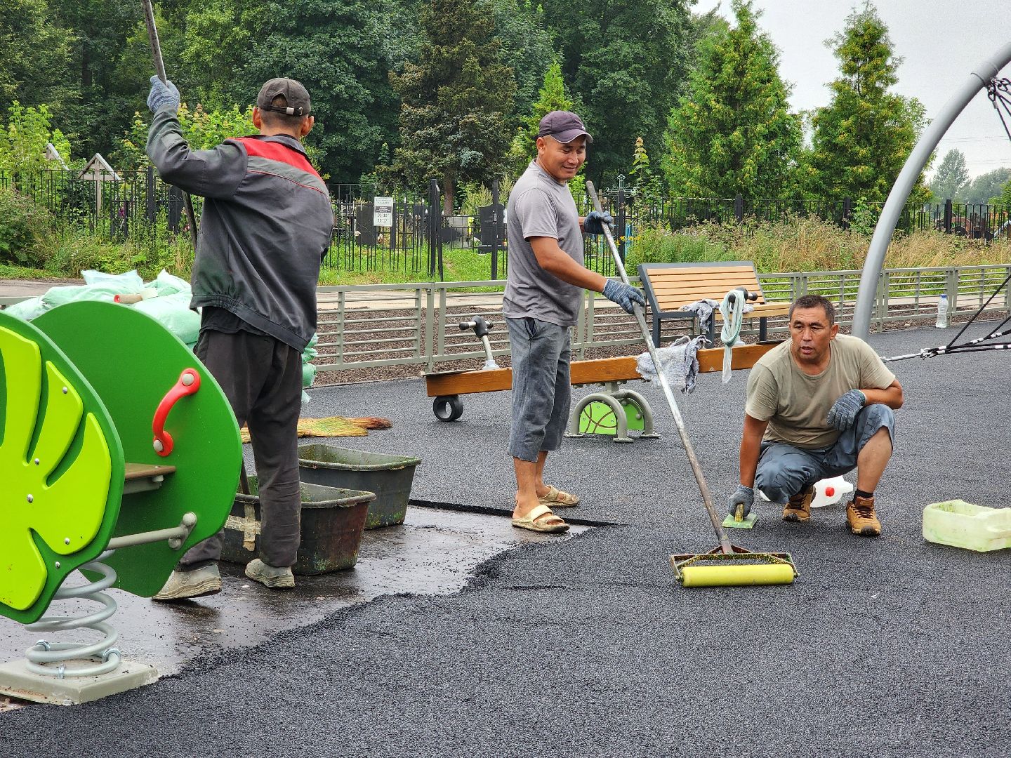 строительство, детская игровая площадка, детская площадка, село кудиново, богородский городской округ,