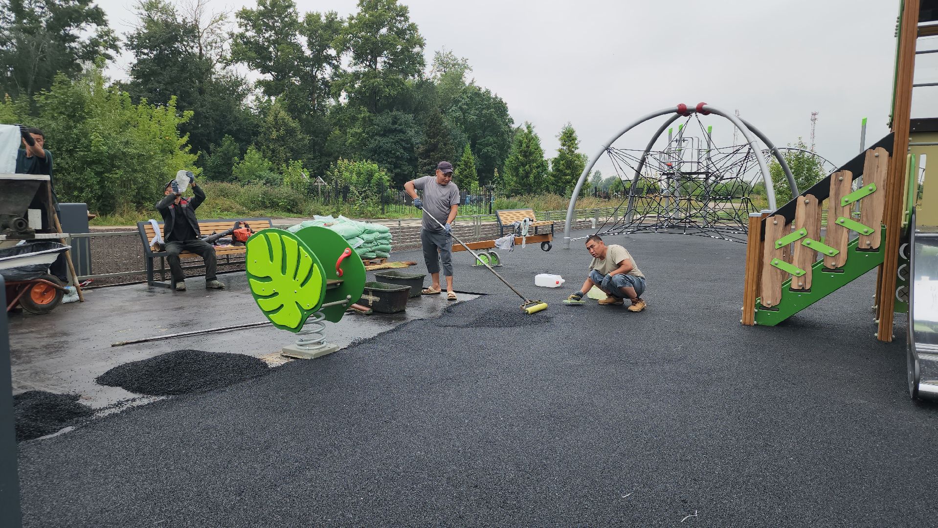 строительство, детская игровая площадка, детская площадка, село кудиново, богородский городской округ,