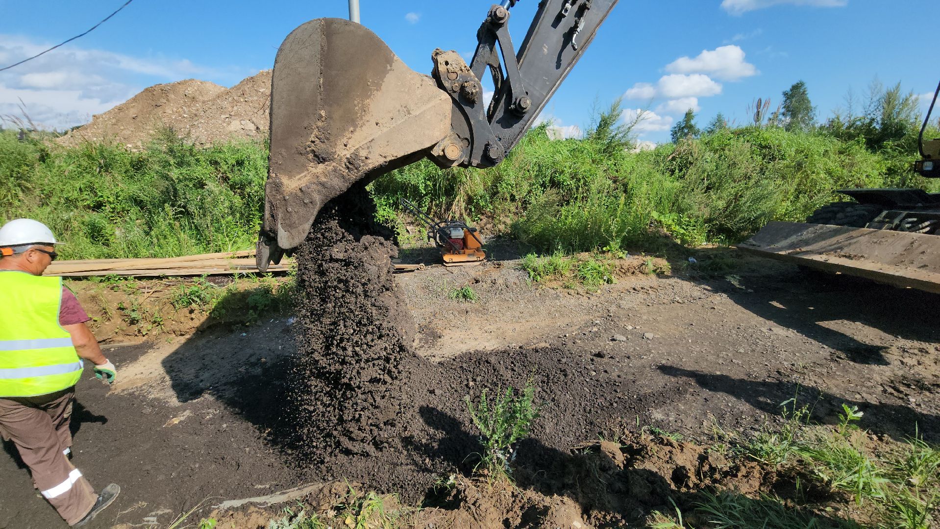 Руза, Поречье , Ремонт моста , Ликвидация последствий ливня ,