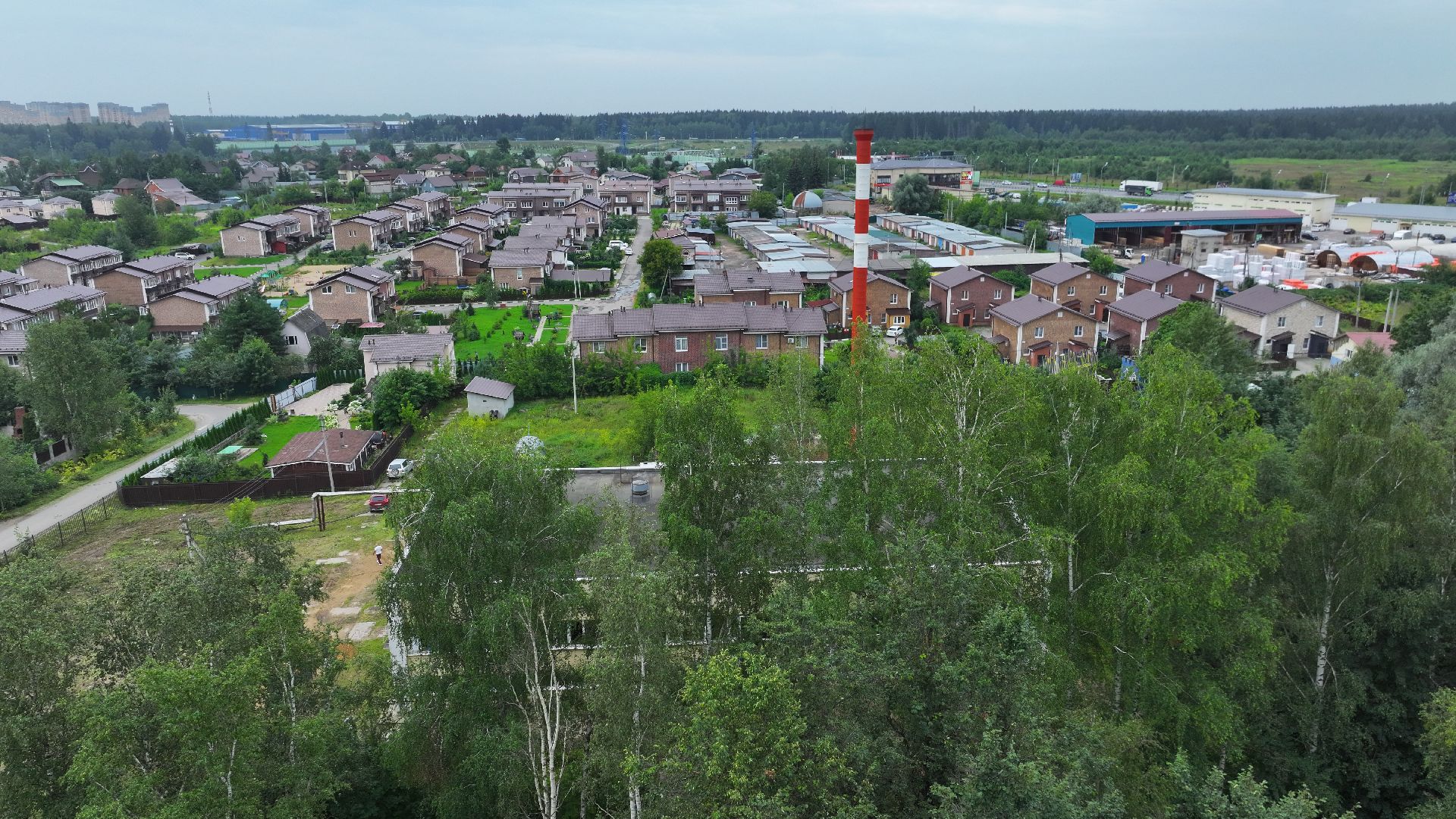 видео с коптера, котельная в ермолино,