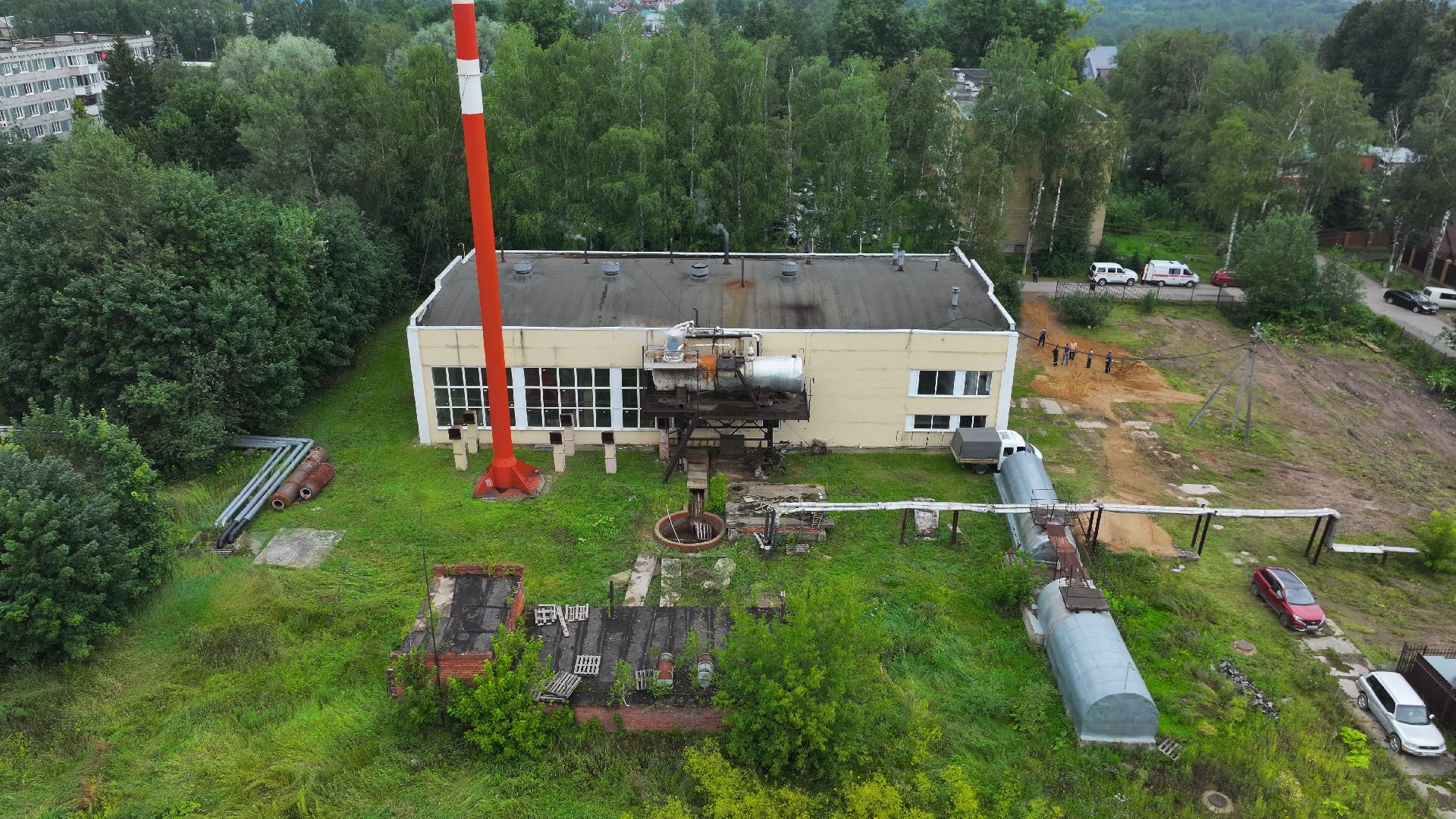 видео с коптера, котельная в ермолино,