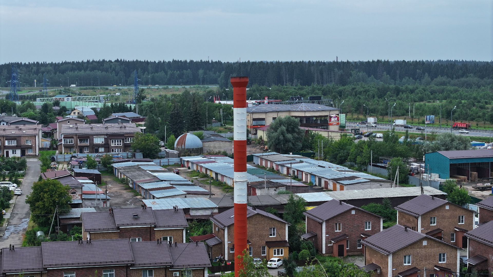 видео с коптера, котельная в ермолино,