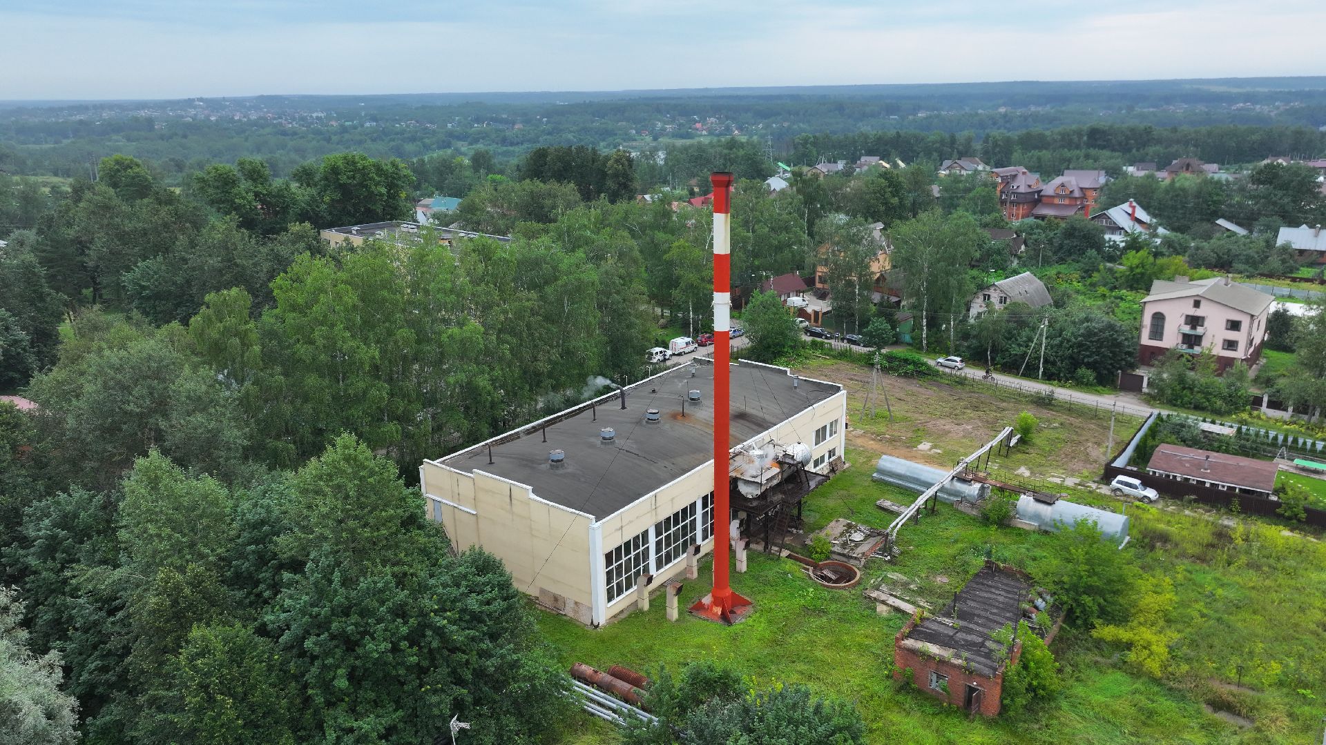видео с коптера, котельная в ермолино,