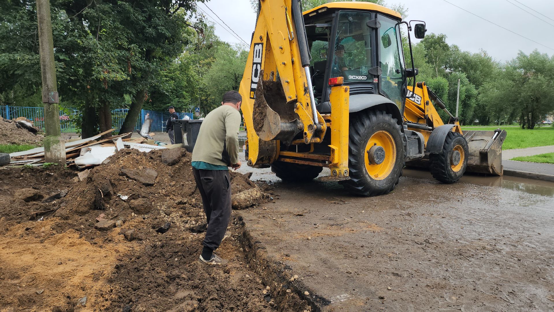 контейнерная площадка, Реконструкция контейнерной площадки , Лобня,