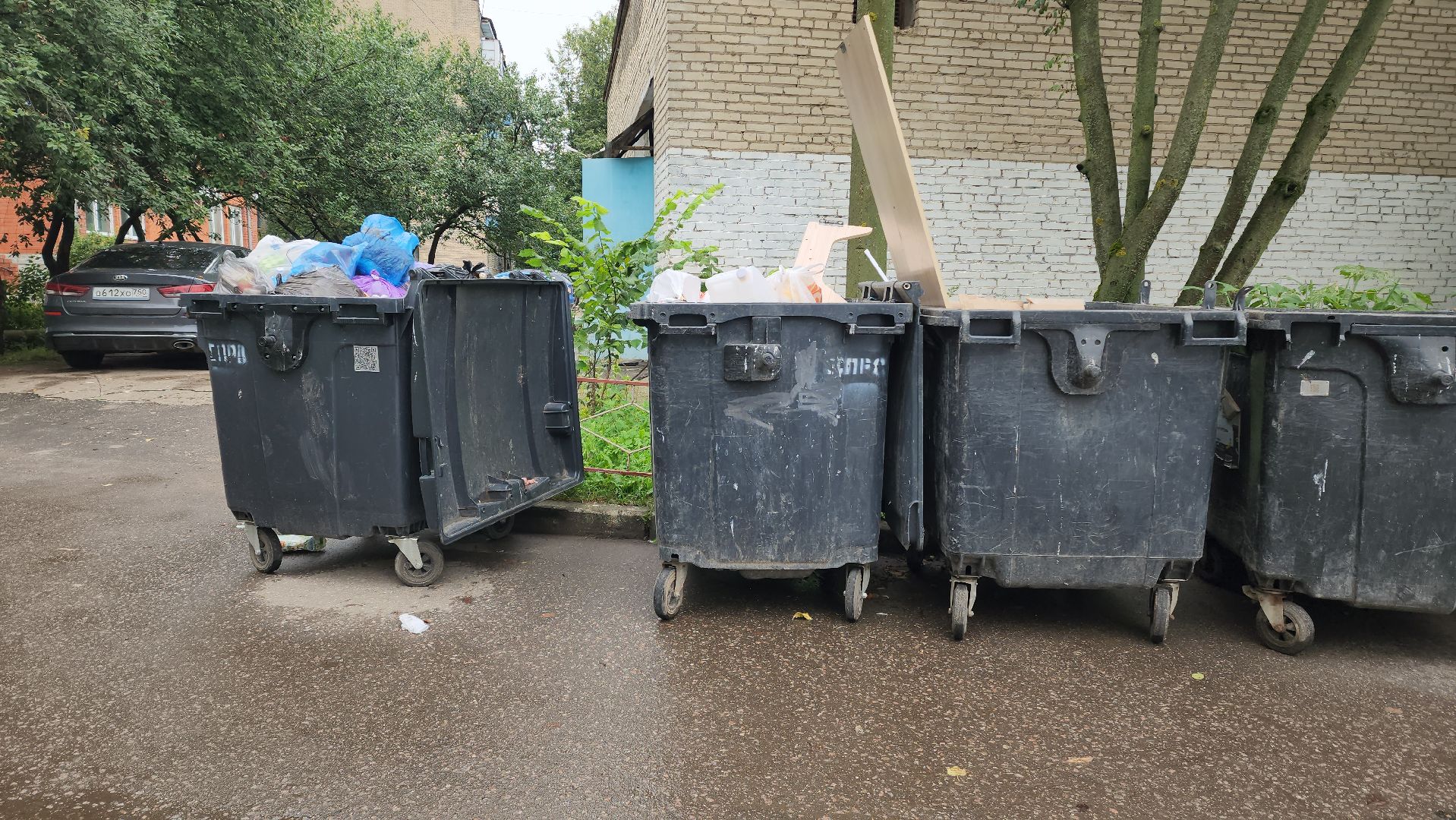 контейнерная площадка, Реконструкция контейнерной площадки , Лобня,