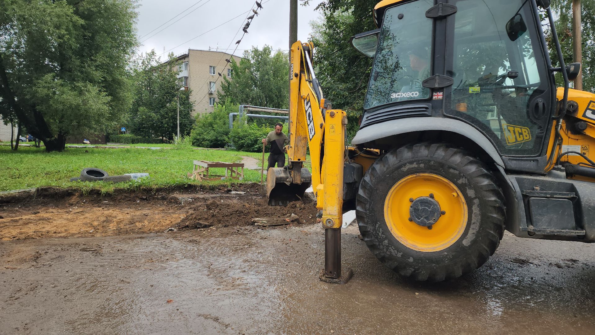 контейнерная площадка, Реконструкция контейнерной площадки , Лобня,