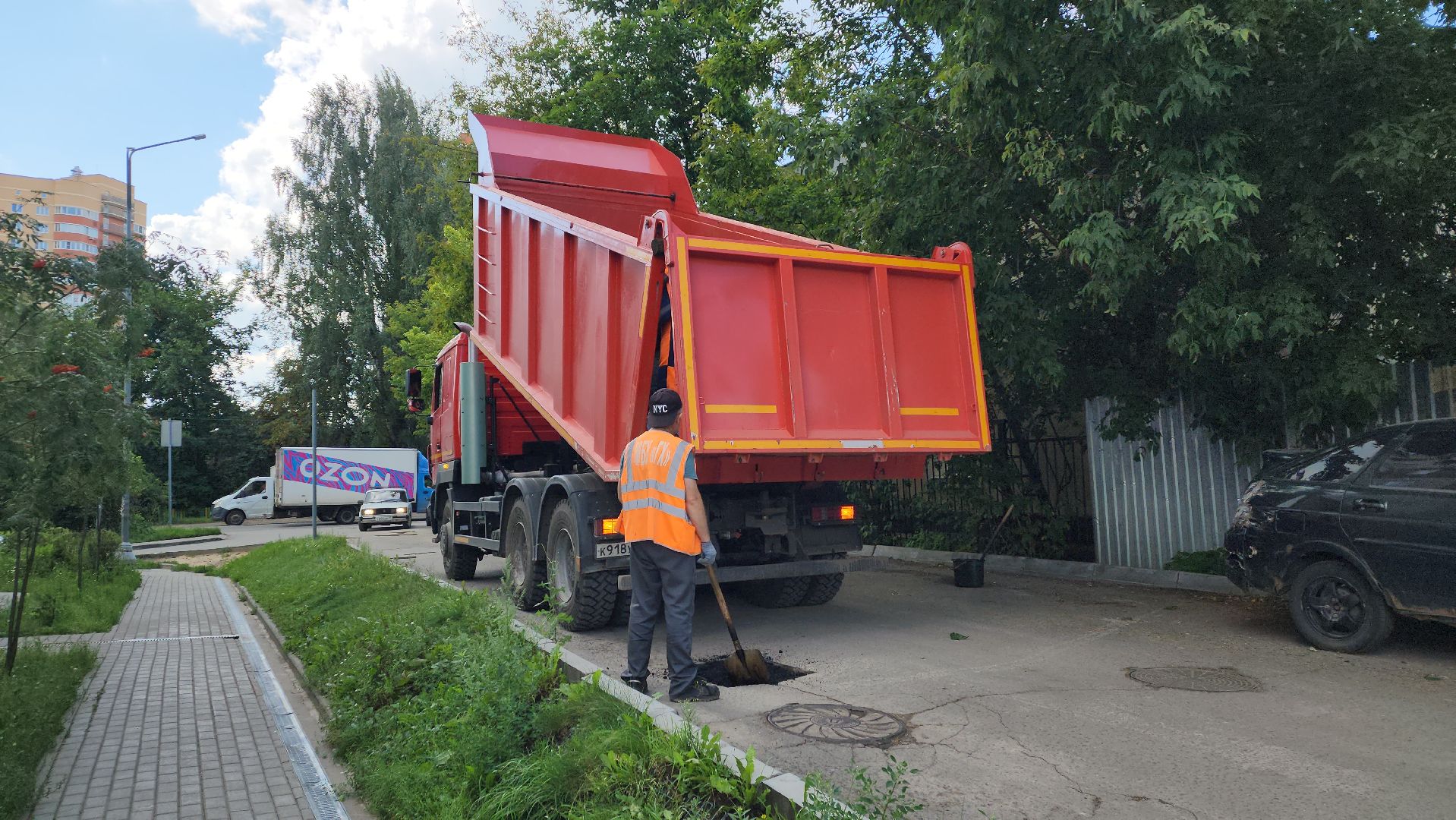 вертикалки, ивантеевка, жкх, дорожный ремонт, ямочный ремонт, асфальтовая крошка, асфальтовое покрытие, коммунальная служба,