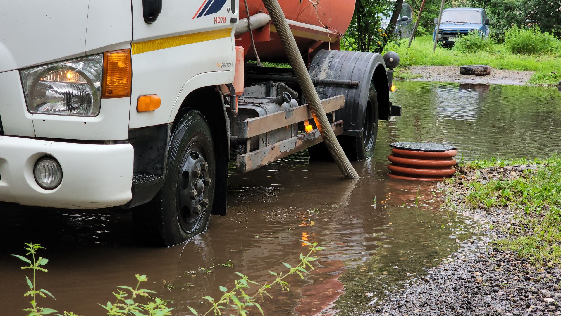 Дождь , Ливень , Подтопления , устранение последний непогоды,Лобня,