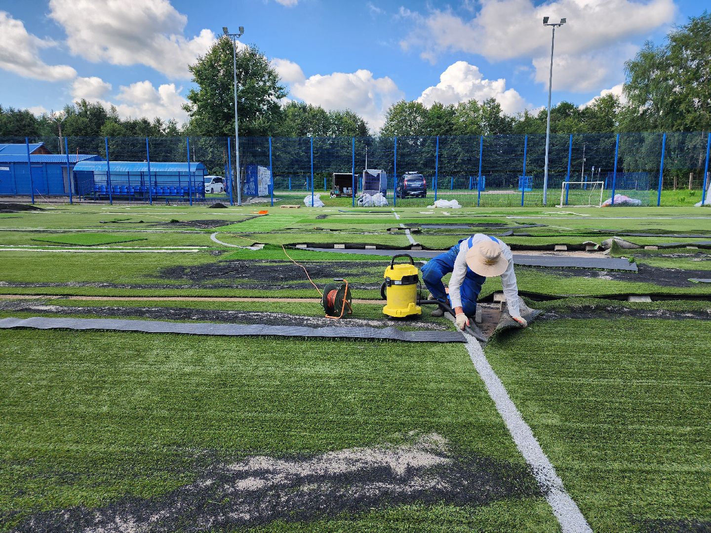 ремонт, футбольное поле, спорт, старая купавна, богородский городской округ,