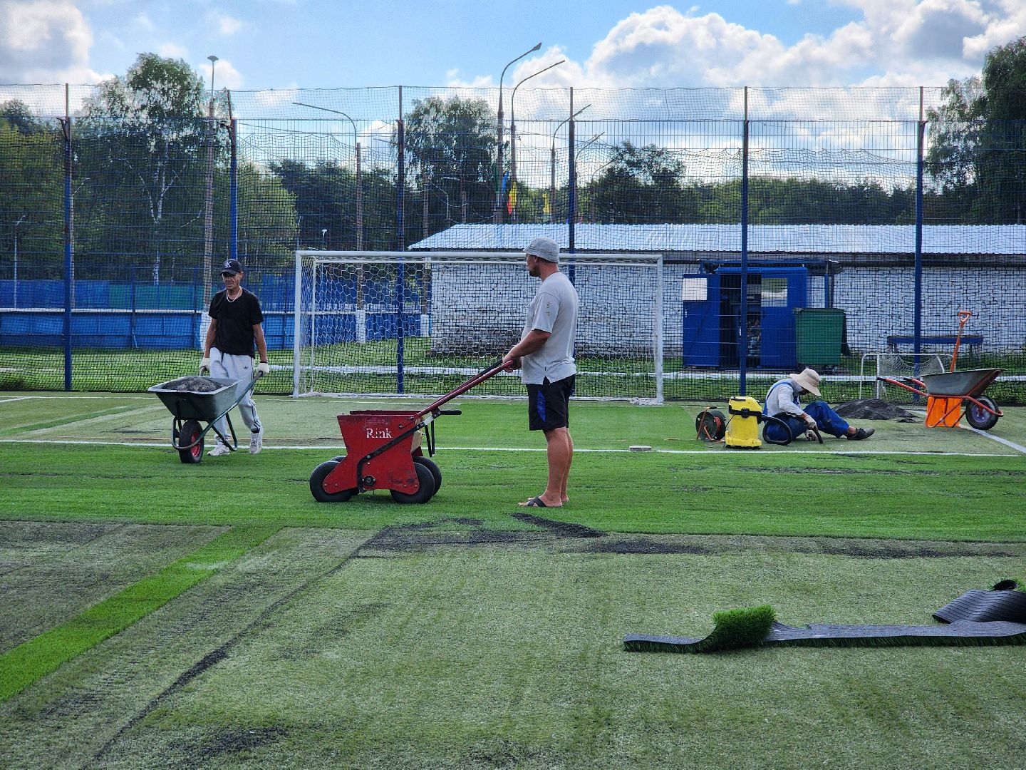 ремонт, футбольное поле, спорт, старая купавна, богородский городской округ,