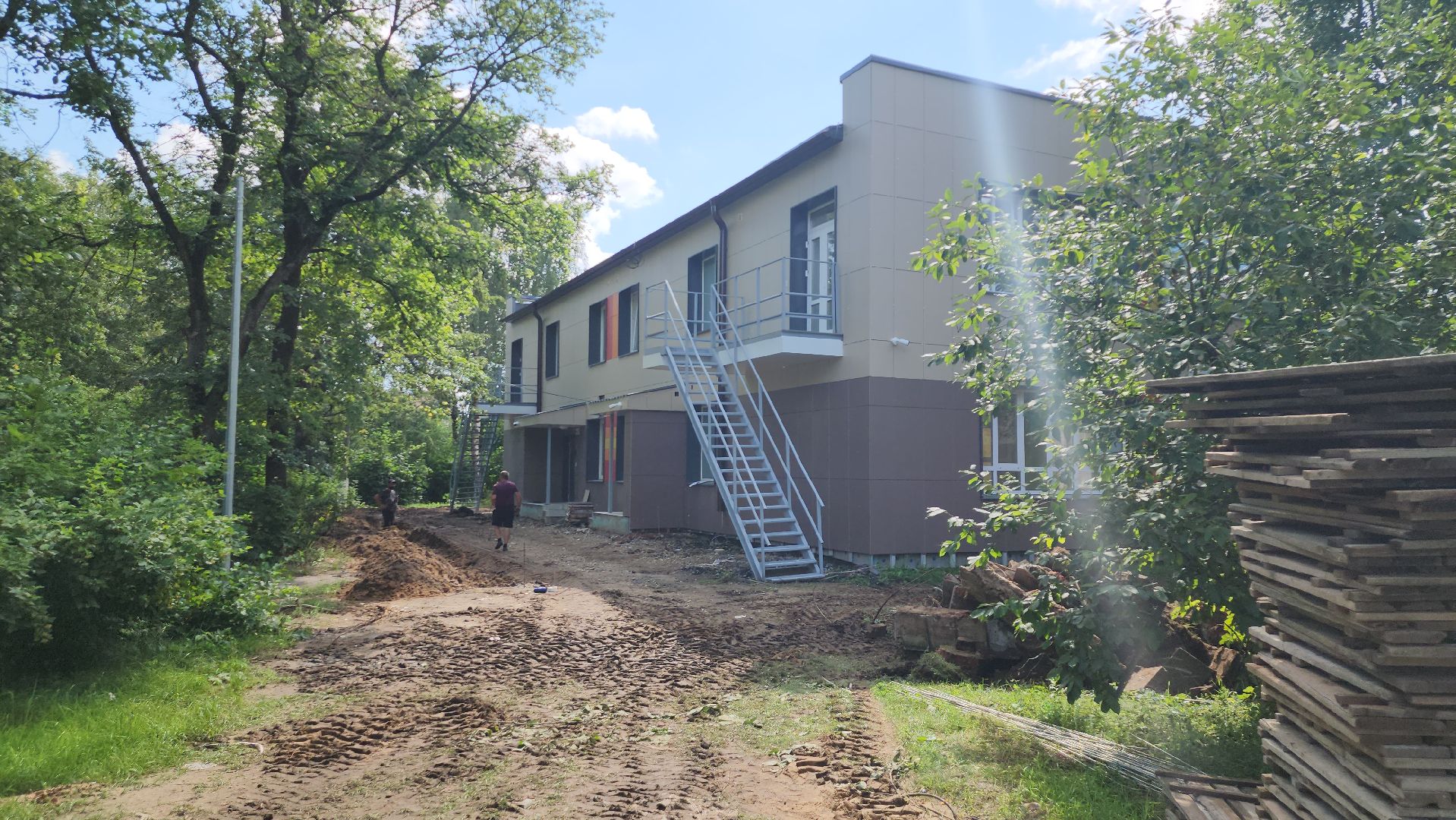 капитальный ремонт детского сада, лосино-петровский, Благоустройство территории,