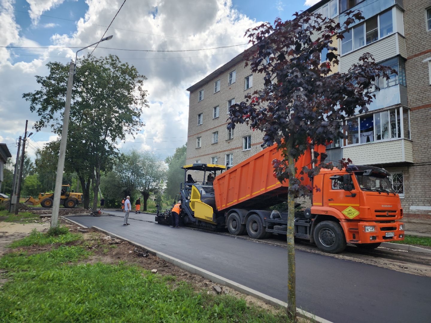 благоустройство дворов, куровское, орехово-зуевский округ,
