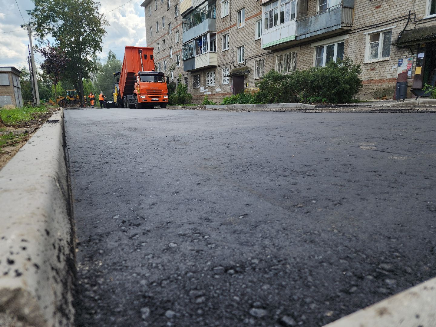 благоустройство дворов, куровское, орехово-зуевский округ,