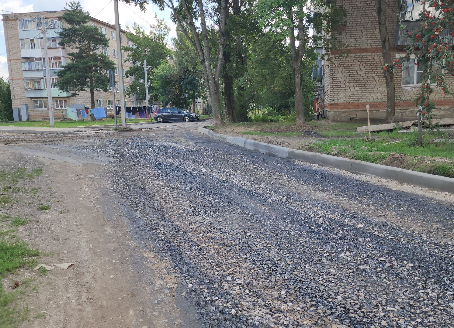 благоустройство дворов, куровское, орехово-зуевский округ,