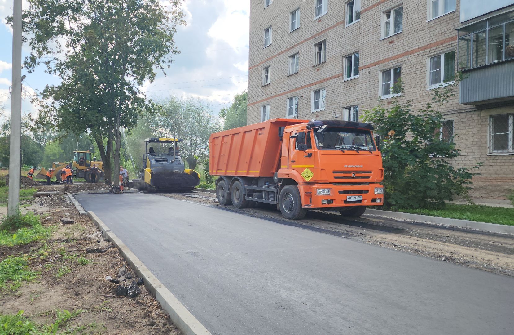 благоустройство дворов, куровское, орехово-зуевский округ,