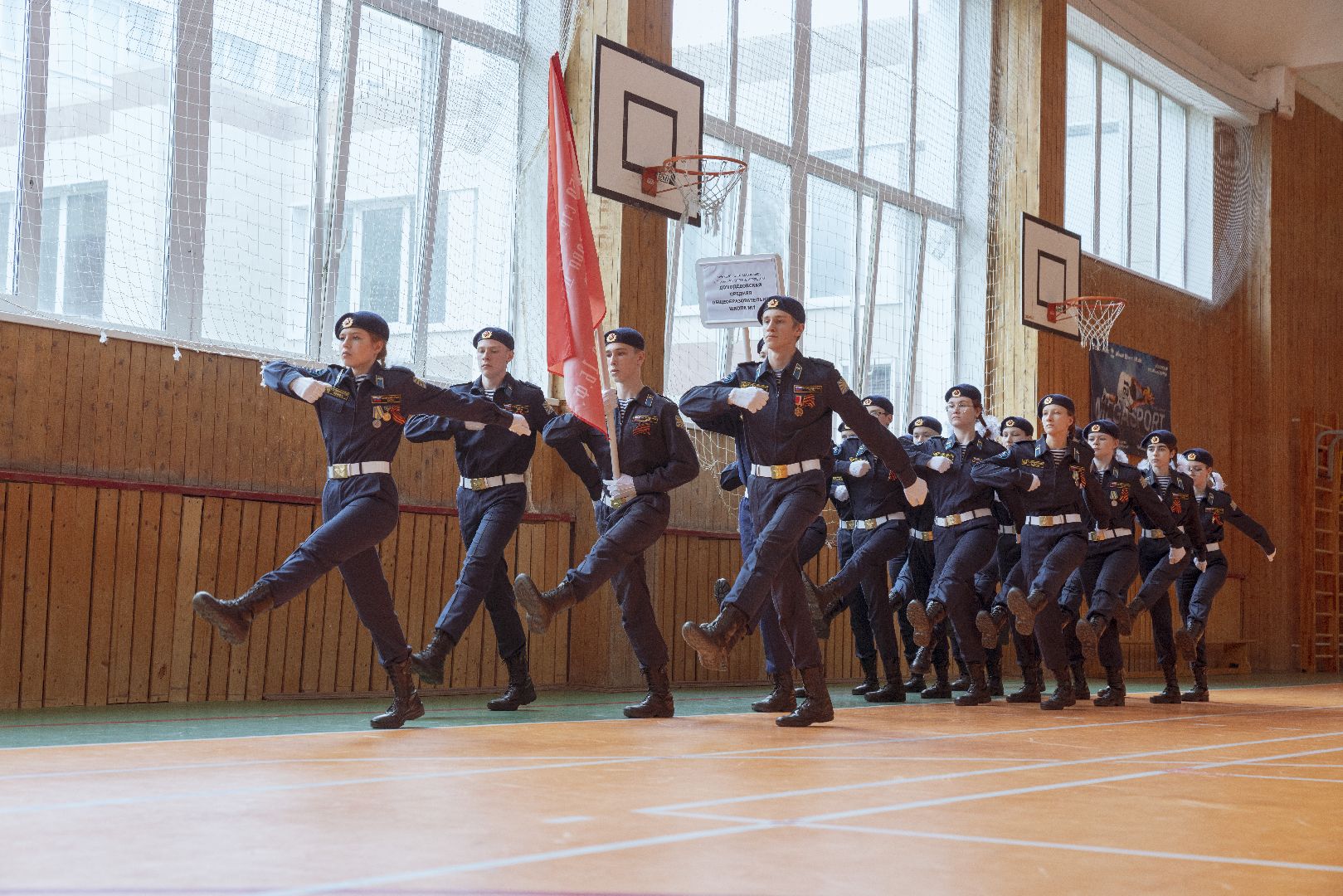 Смотр строя и песни, школа, Домодедово