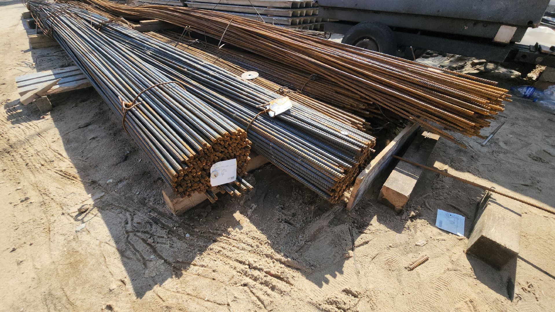 Пешеходный мост, Мост над железной дорогой, Бетонирование , Лобня,