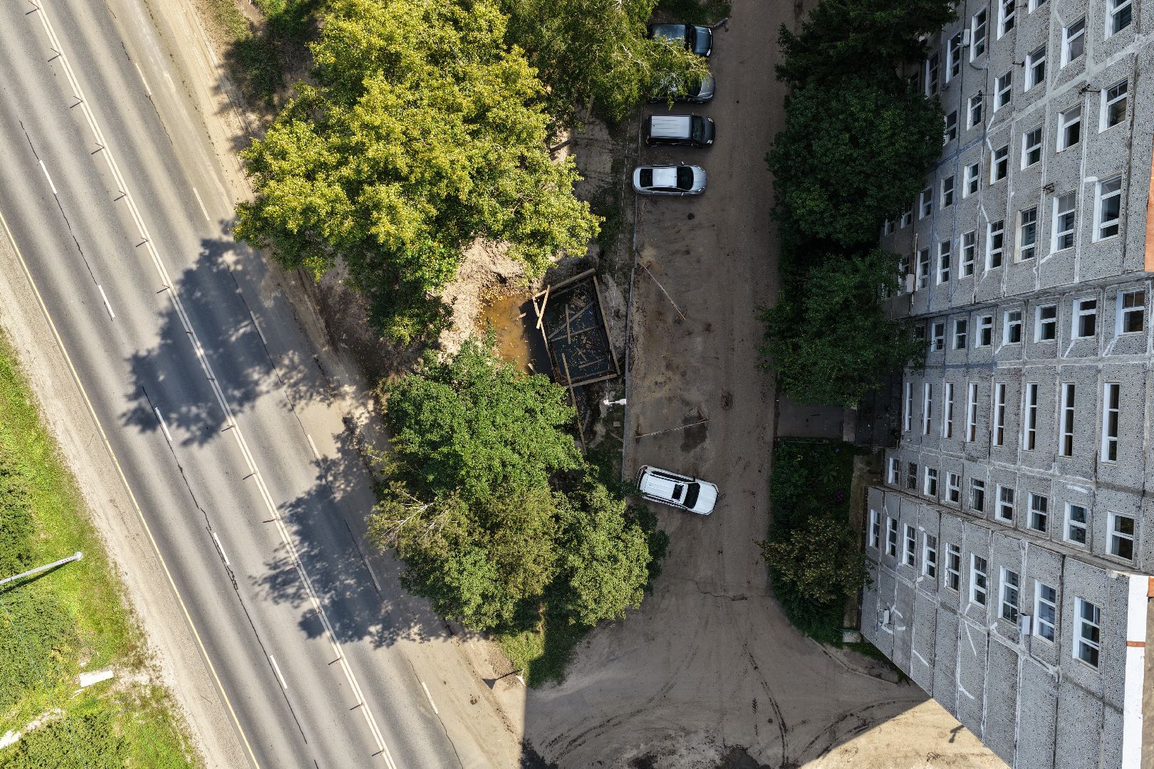 видео с коптера, ремонт коллектора,