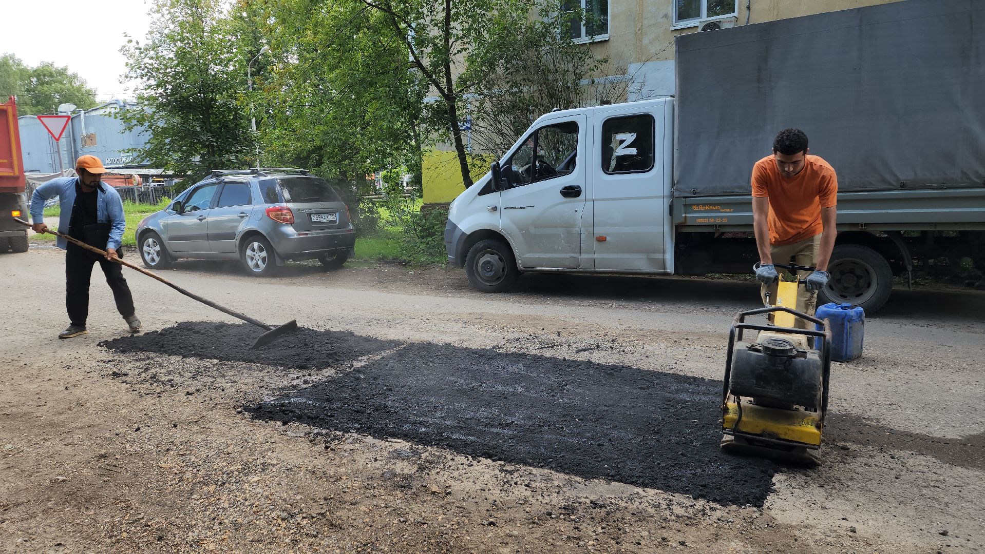 вертикалки, ивантеевка, проезд, ямочный ремонт, жители, ремонт асфальтового покрытия,благоустройство,