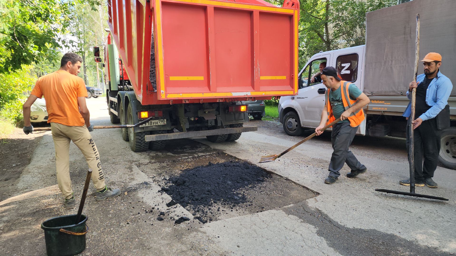 вертикалки, ивантеевка, проезд, ямочный ремонт, жители, ремонт асфальтового покрытия,благоустройство,