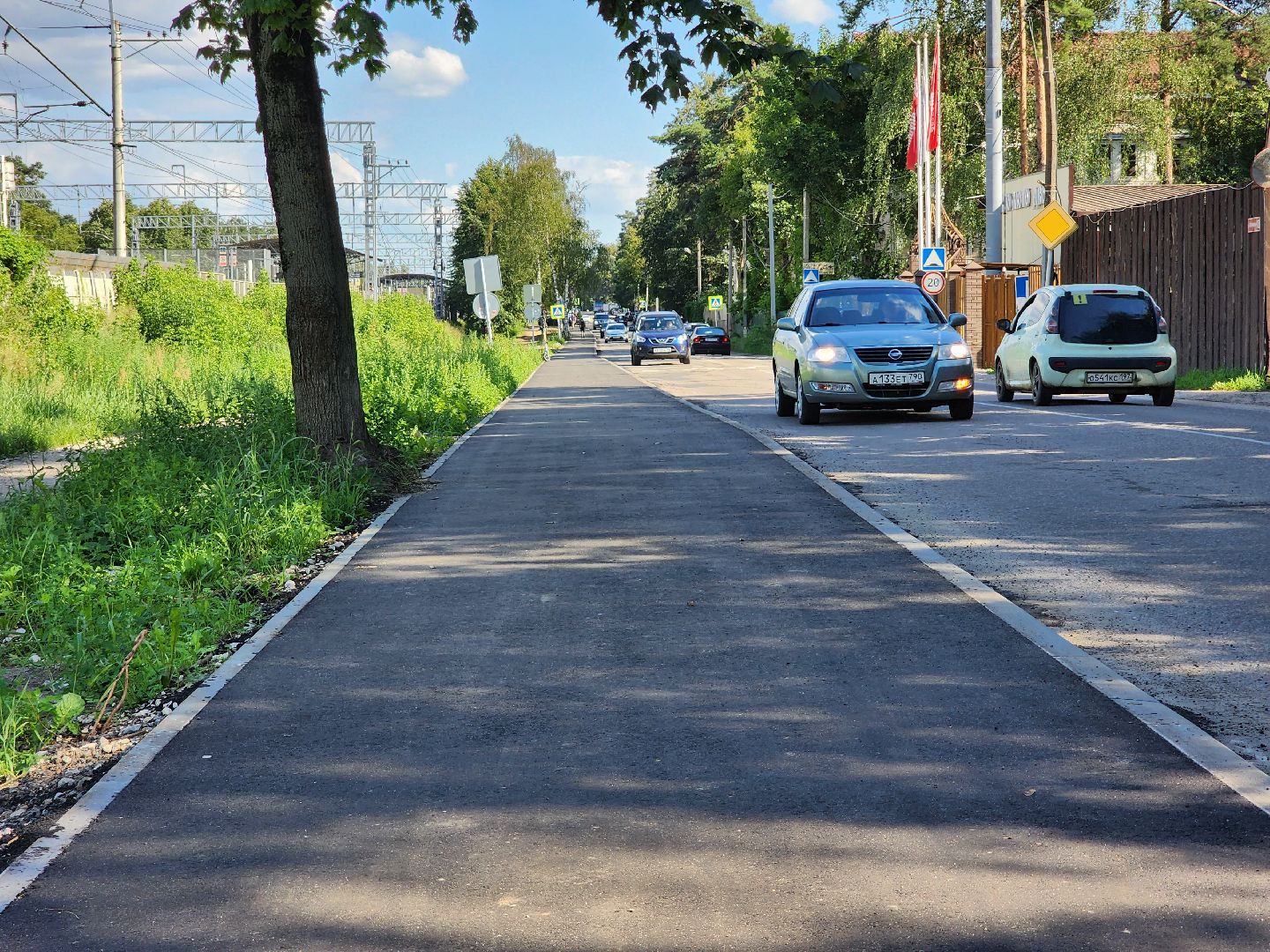 раменское, дороги, новый тротуар в поселке ильинский,